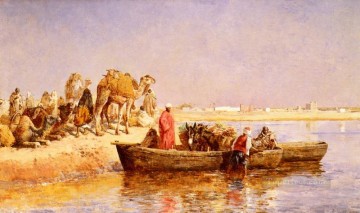 エドウィン・ロード・ウィークス Painting - ナイル川沿い ペルシャ人 エジプト人 インド人 エドウィン・ロード・ウィークス